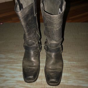 Distressed Frye Harness Boot